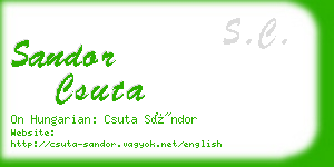 sandor csuta business card